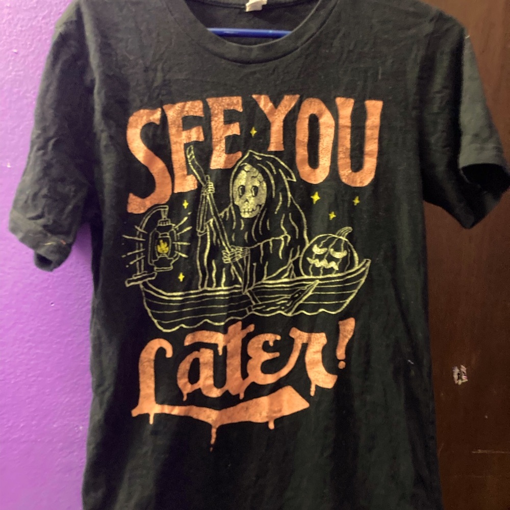 Wicked clothes see you later grim reaper tee M